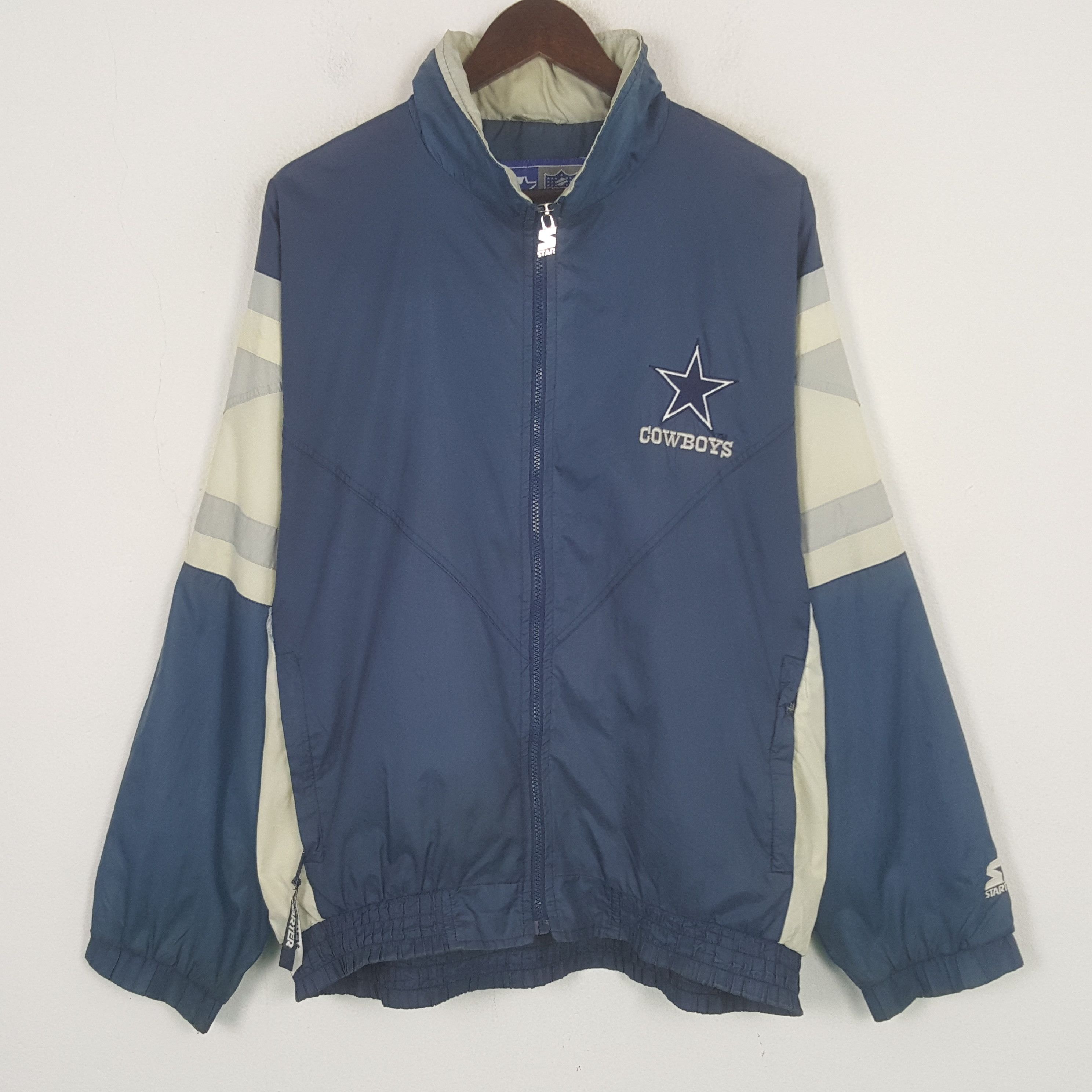Starter Vintage Cowboys NFL Starter Windbreaker Jacket Size US L / EU 52-54 / 3 - 3 Thumbnail