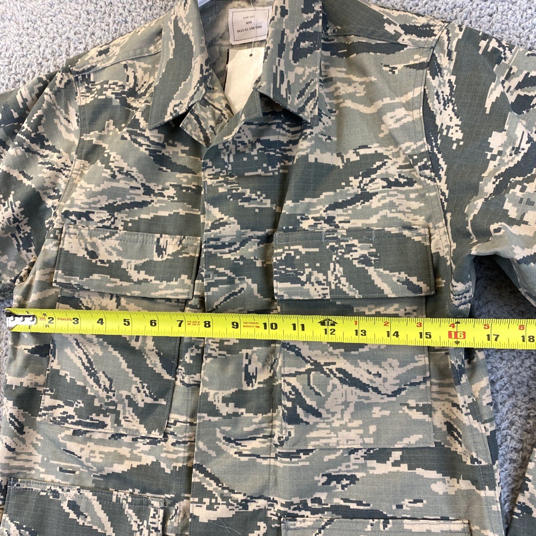 Vintage US Army Jacket Men's Tiger Camo Military Combat Field Shirt 32 Short Green 41-12 Mens Size US XS / EU 42 / 0 - 7 Thumbnail