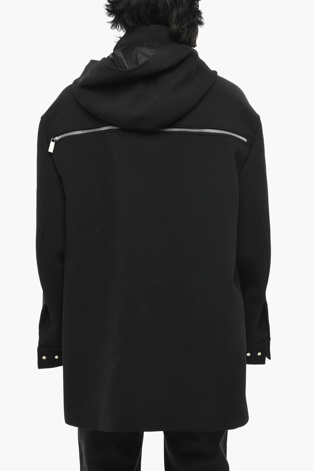 Off-White og1mm0426 Wool Parka in Black Size US L / EU 52-54 / 3 - 2 Thumbnail