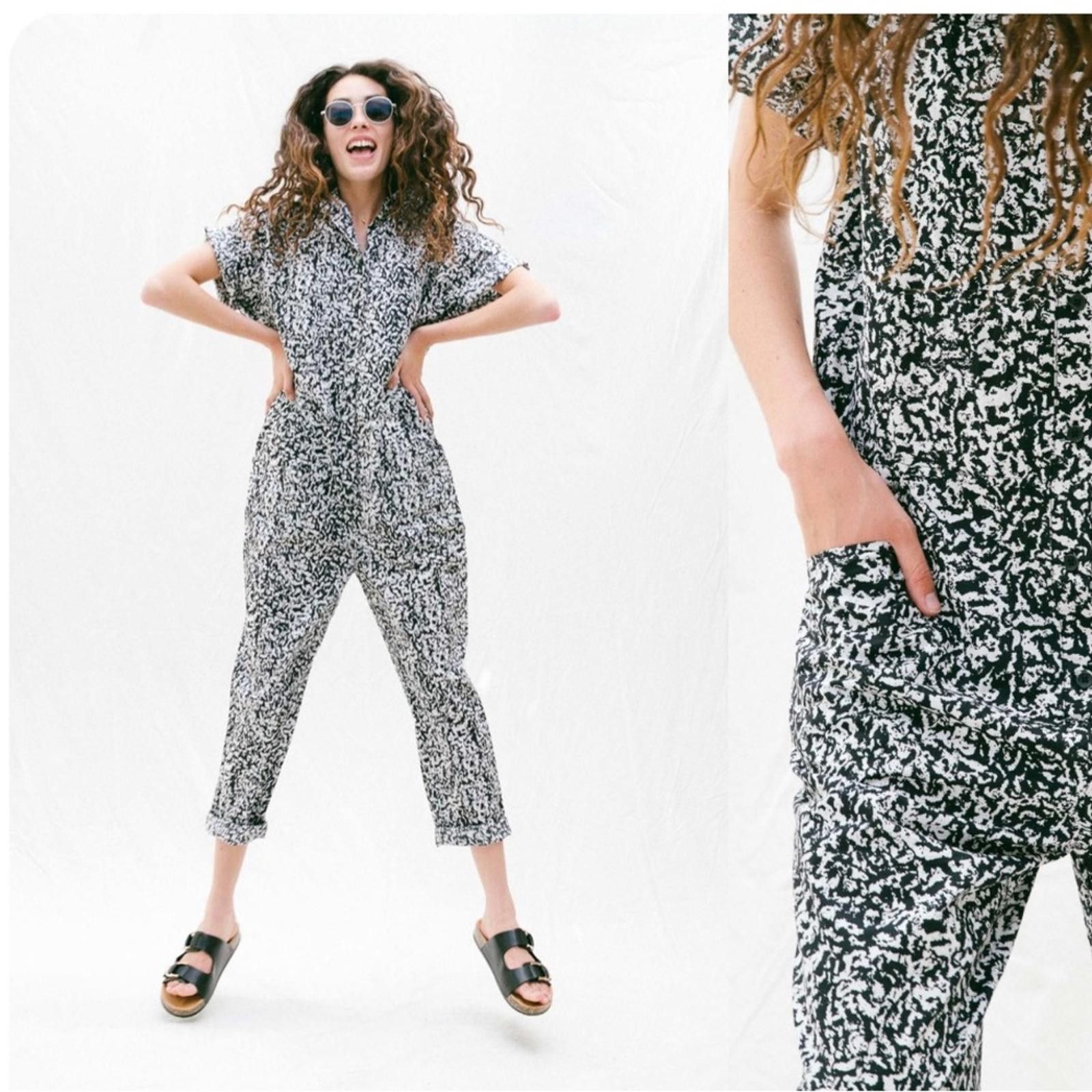Pistol Lake Pistola Black and White Printed Jumpsuit Size 28" / US 6 / IT 42 - 3 Thumbnail