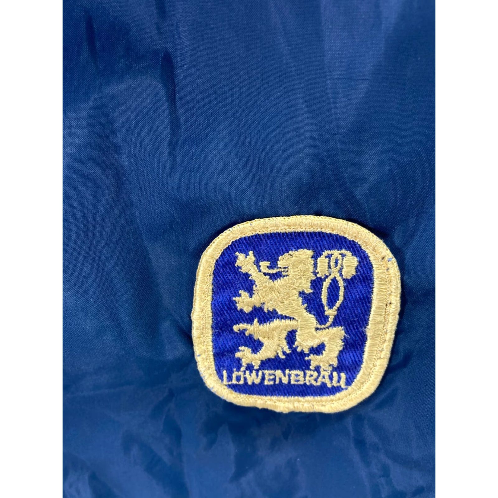 Vintage VINTAGE Active Generation Jacket Mens L Blue Snap Front Lowenbrau Beer Logo USA Jacket Size US L / EU 52-54 / 3 - 6 Thumbnail
