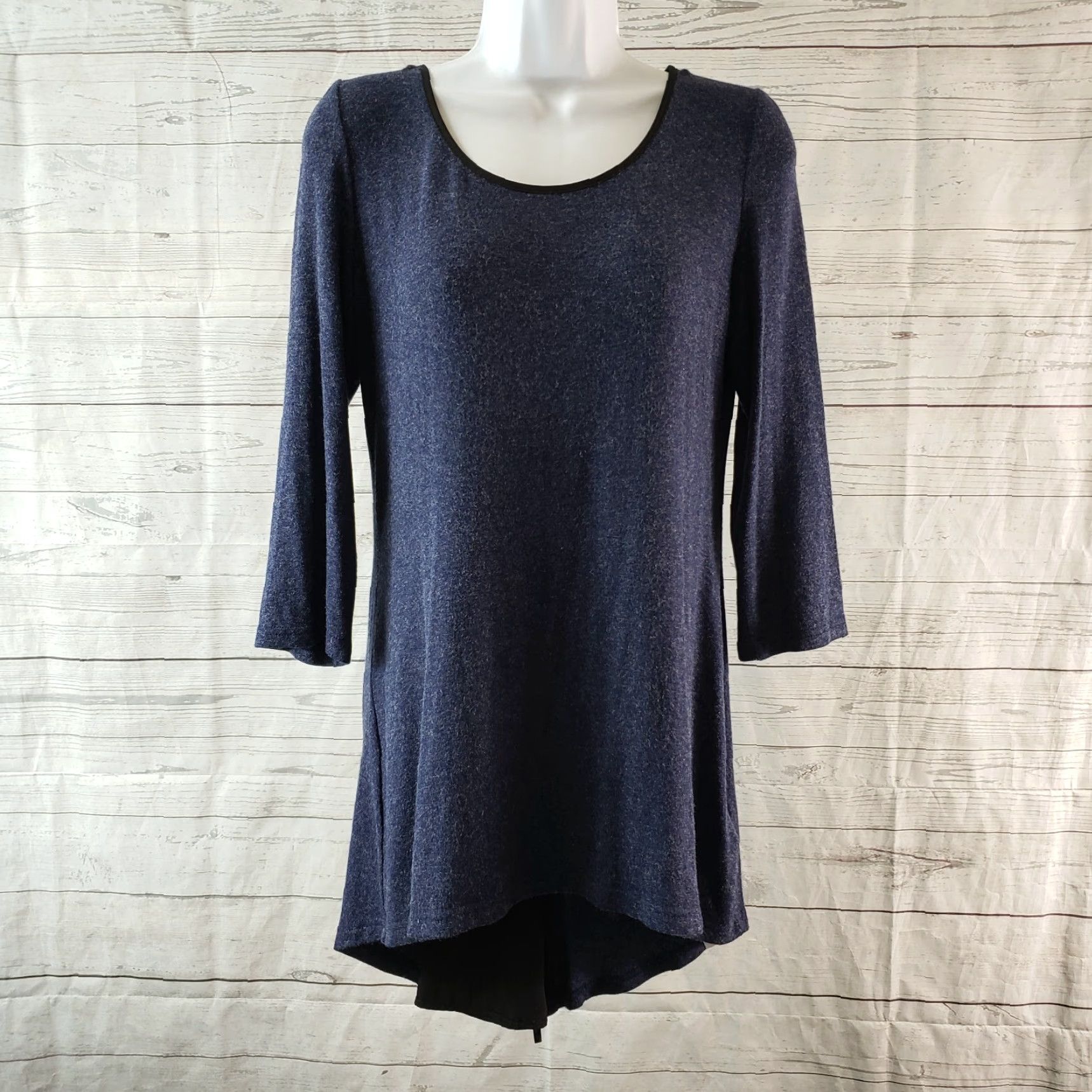 Joseph Ribkoff Joseph Ribkoff Women Tunic Top Blue 3/4 Sleeve Zip Back Size 4 Blouse Dressy Womens Size S / US 4 / IT 40 - 2 Thumbnail