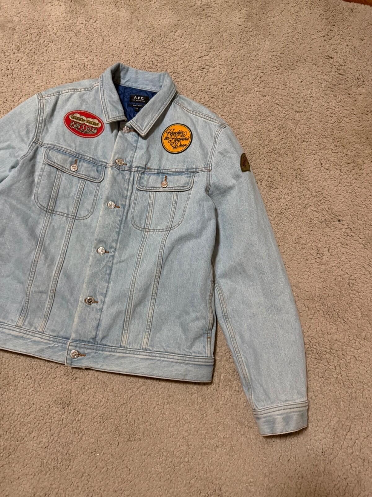 A.P.C. A.P.C. Light Wash Denim Jacket XXL Patch Trucker Jean Jacket Size US XXL / EU 58 / 5 - 4 Thumbnail