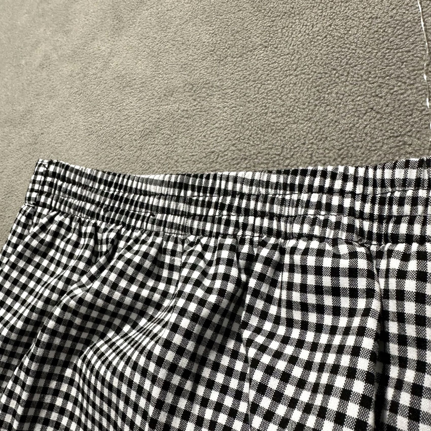 Vintage Alfred Dunner Pants Womens 16 Black Capri White Gingham Elastic Waist Cropped Size 38" / US 16 / IT 52 - 6 Thumbnail