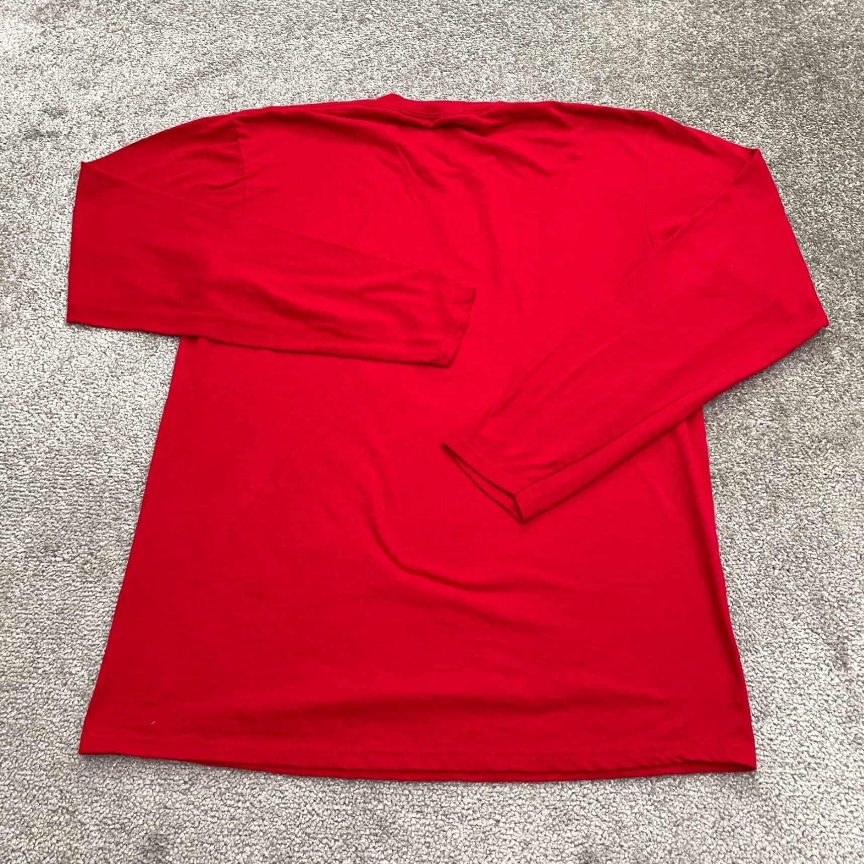 Vintage Unbranded T-Shirt Mens Regular Red Long Sleeve Crew Neck Casual Outdoor Size US M / EU 48-50 / 2 - 2 Thumbnail