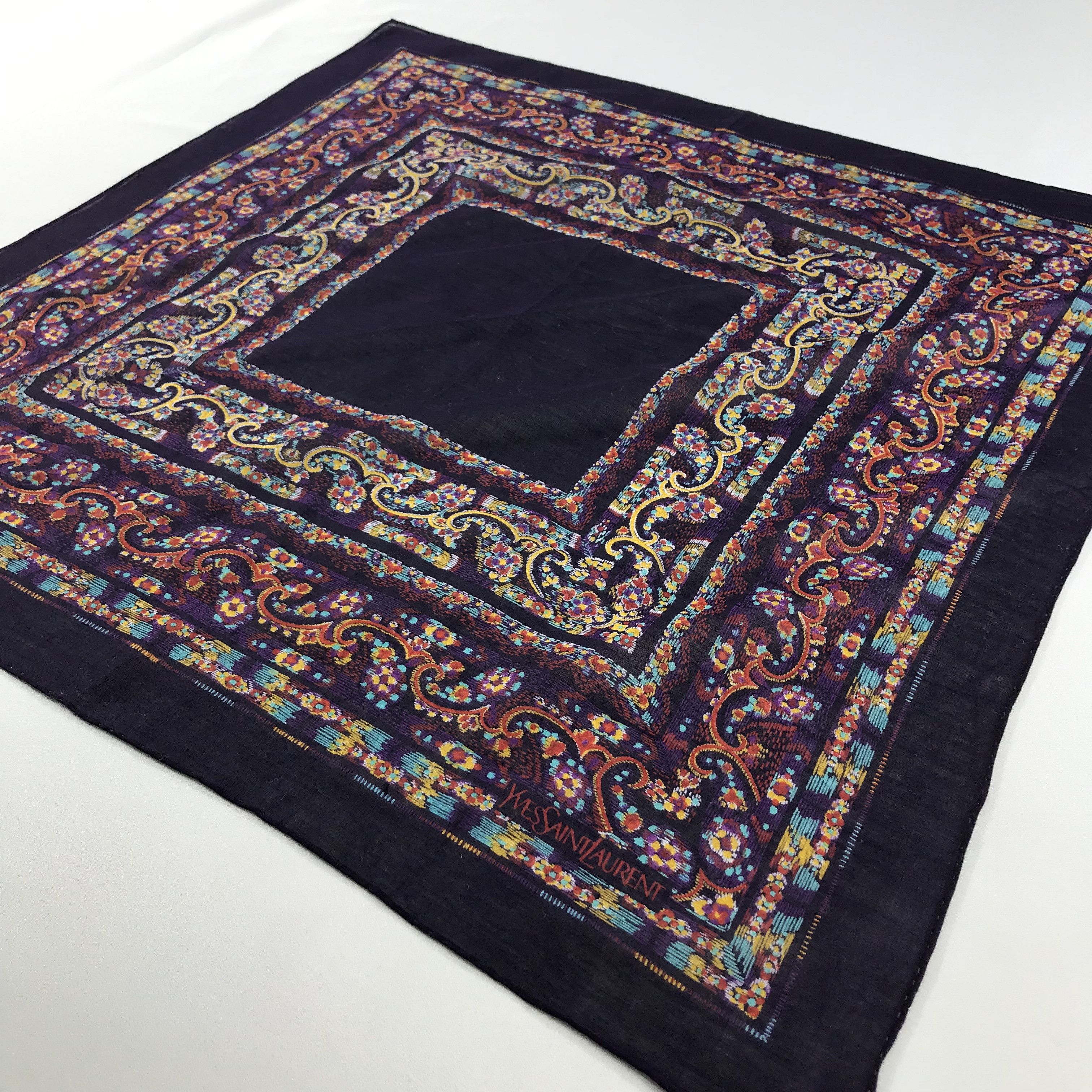Vintage × Yves Saint Laurent Yves Saint Laurent Bandana /Handkerchief/Neckerchief -S2377 Size ONE SIZE - 2 Thumbnail