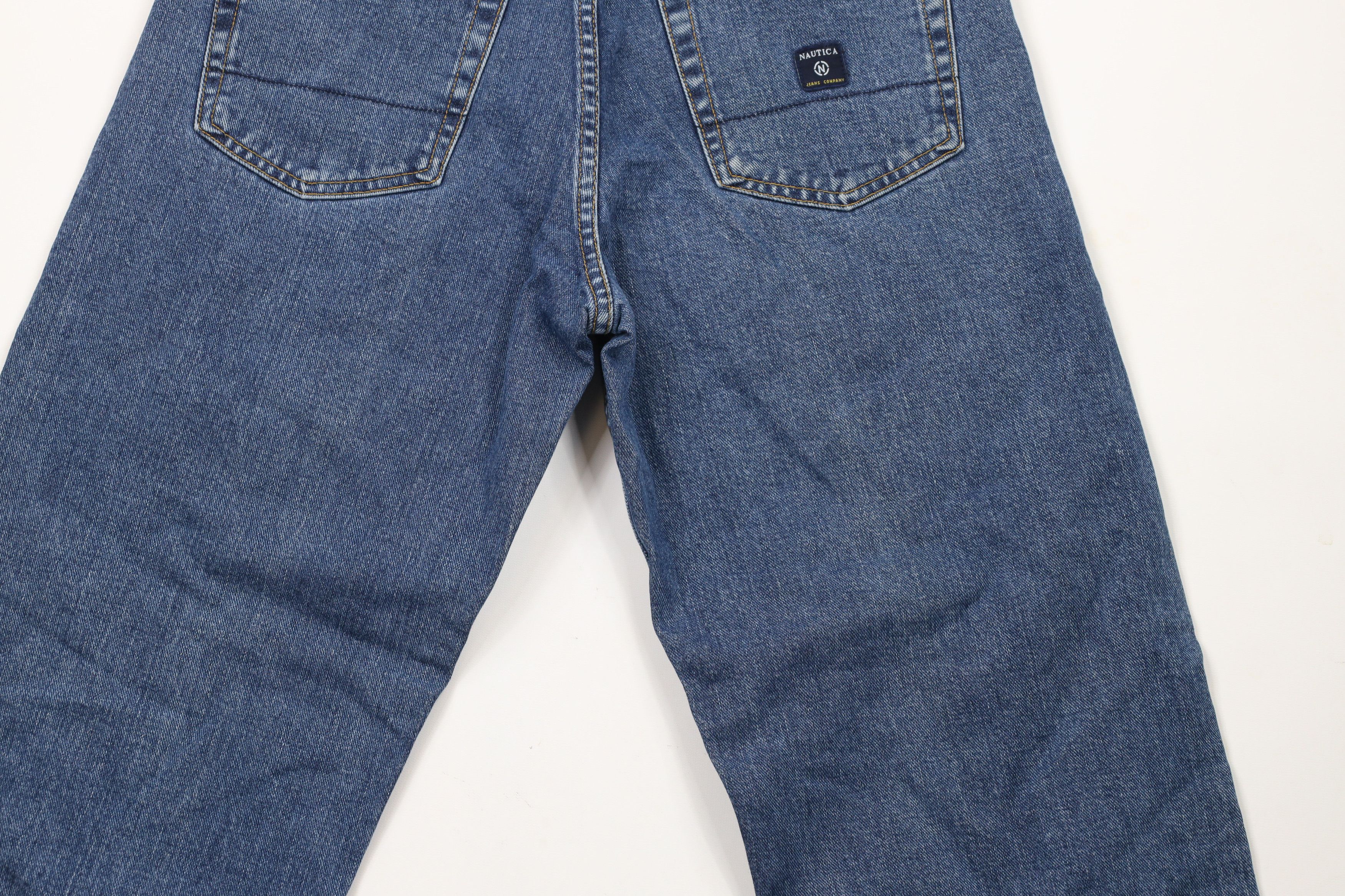 Nautica × Vintage Vintage 90s Nautica Out Baggy Wide Leg Denim Jeans Blue Size US 32 / EU 48 - 10 Thumbnail
