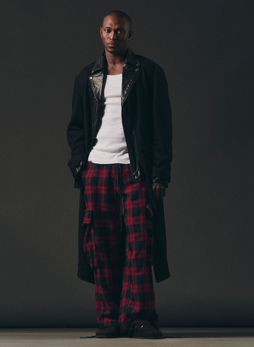 Greg Lauren $1050 Greg Lauren Wide Leg Red Plaid Pants Size US 36 / EU 52 - 6 Thumbnail
