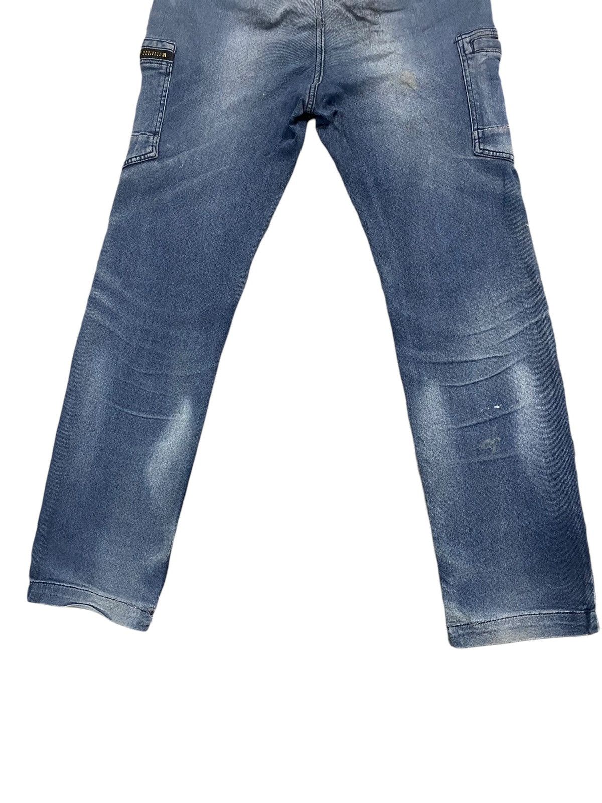 If Six Was Nine × Le Grande Bleu (L.G.B.) × Schott Vintage Scott Inc Cargo Distress Jeans Size US 34 / EU 50 - 9 Thumbnail