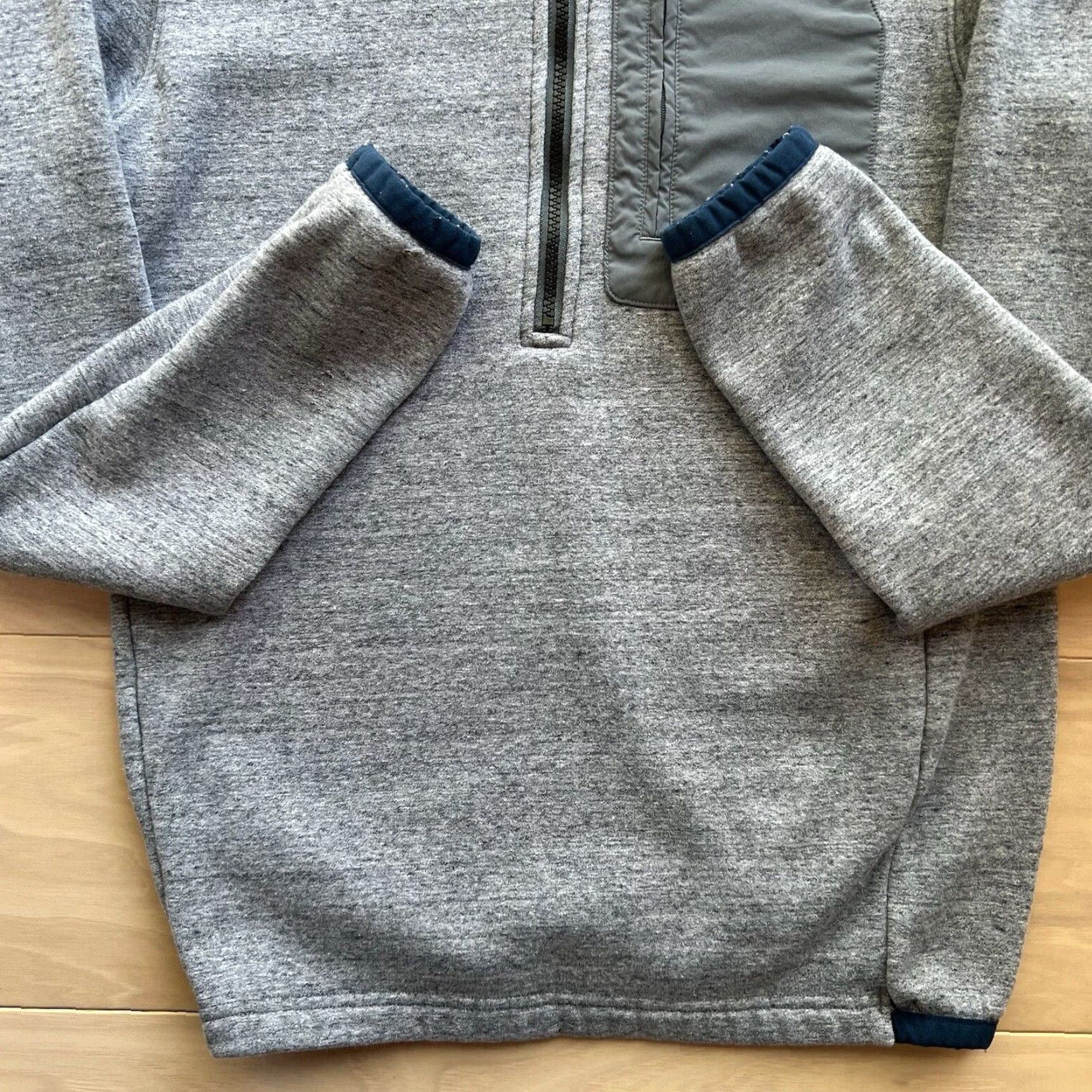 Relwen Relwen Micropile Half Zip Small Gray Lightweight Jacket Outerwear Mens Size US S / EU 44-46 / 1 - 6 Thumbnail