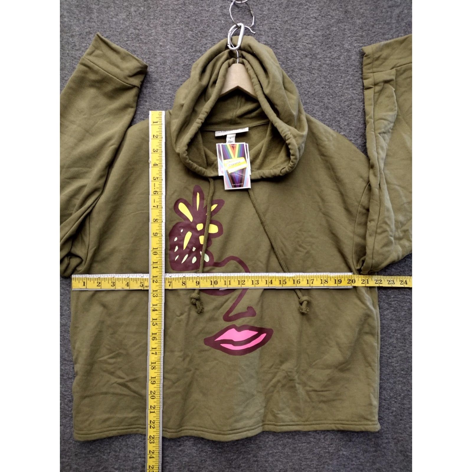 Olive Pride Hoodie Adult Large Olive Green Graphic Print #takepride unisex Cotton Blend Hooded All Seasons Fall Spring Summer Winter Boys Womens Mens Girls Size US L / EU 52-54 / 3 - 4 Thumbnail