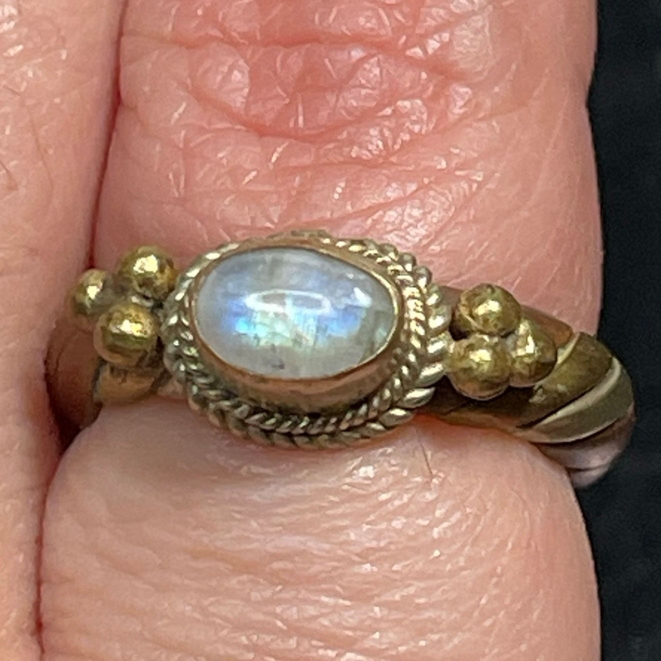 Other Artisan Mixed Metal Sterling Labradorite Boho Ring Sz 6 Size ONE SIZE - 2 Thumbnail