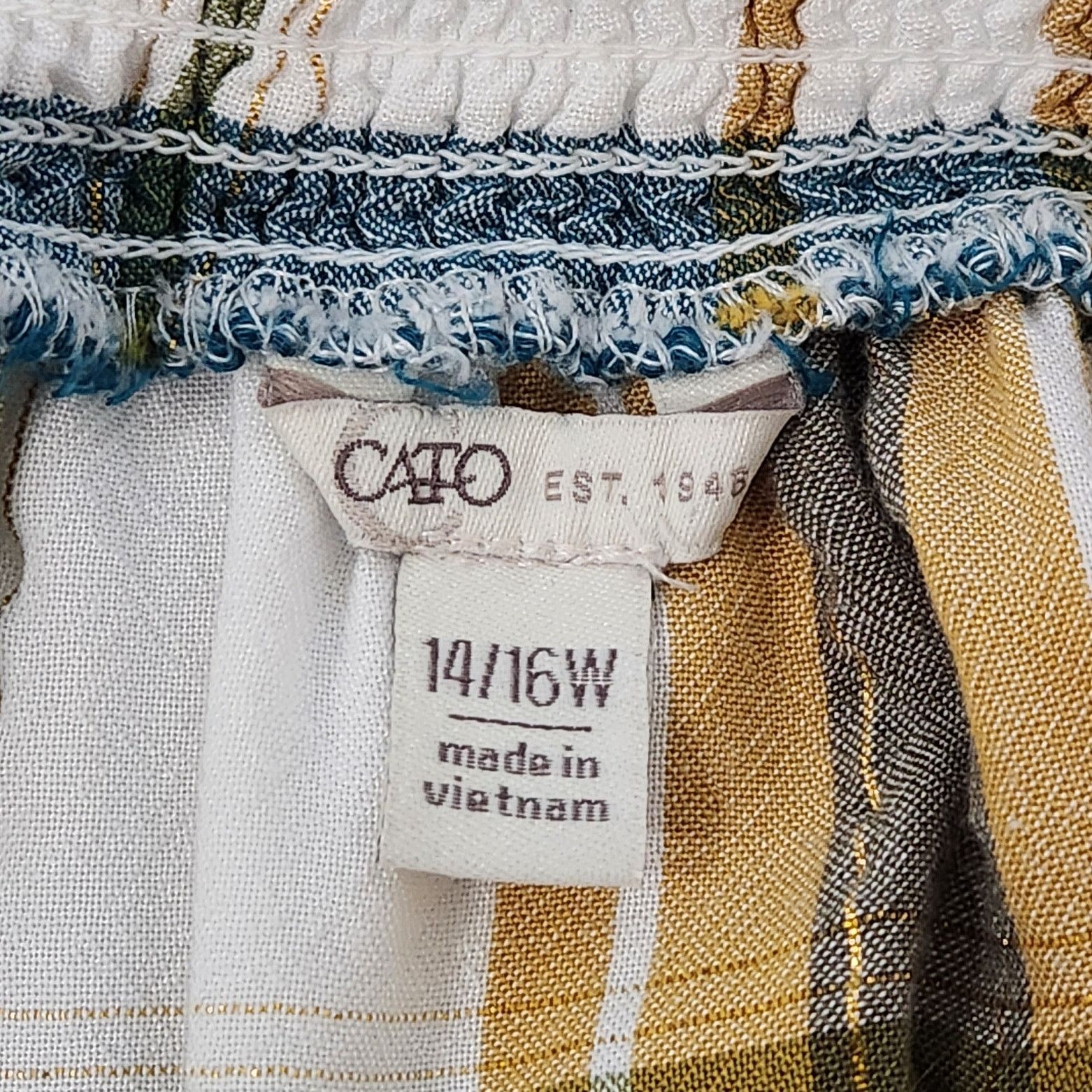 Other Cato White Green Gold Plaid V Neck Top 14W 16W Plus Size XXL / US 16-18 / IT 52-54 - 5 Thumbnail
