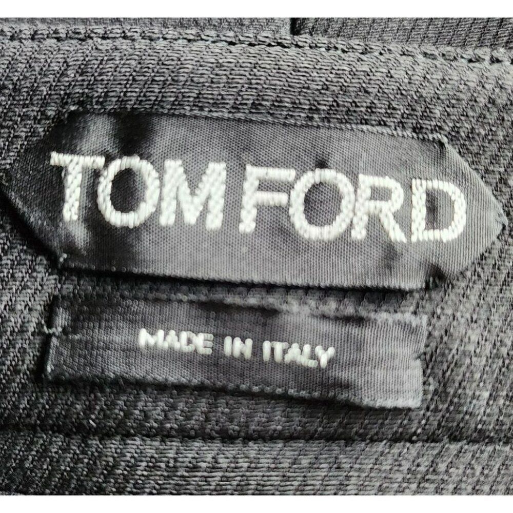 Tom Ford Tom Ford Wool Silk Skirt – IT 42 – Black – Leather Trim – Z Size 28" / US 6 / IT 42 - 1 Thumbnail