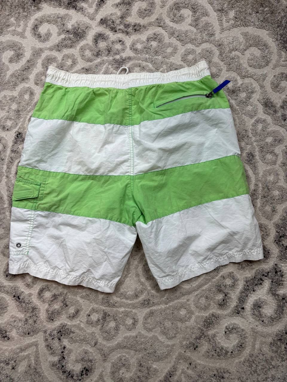 Polo Ralph Lauren Vintage Polo Ralph Lauren Striped Swim Shorts Green White M Size US 34 / EU 50 - 3 Thumbnail