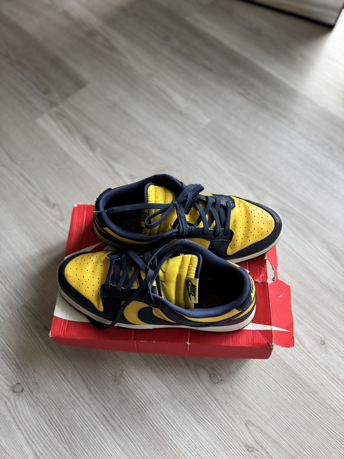 Nike Nike Dunk Low Michigan 2021 (Size 12) Size US 12 / EU 45 - 1 Thumbnail
