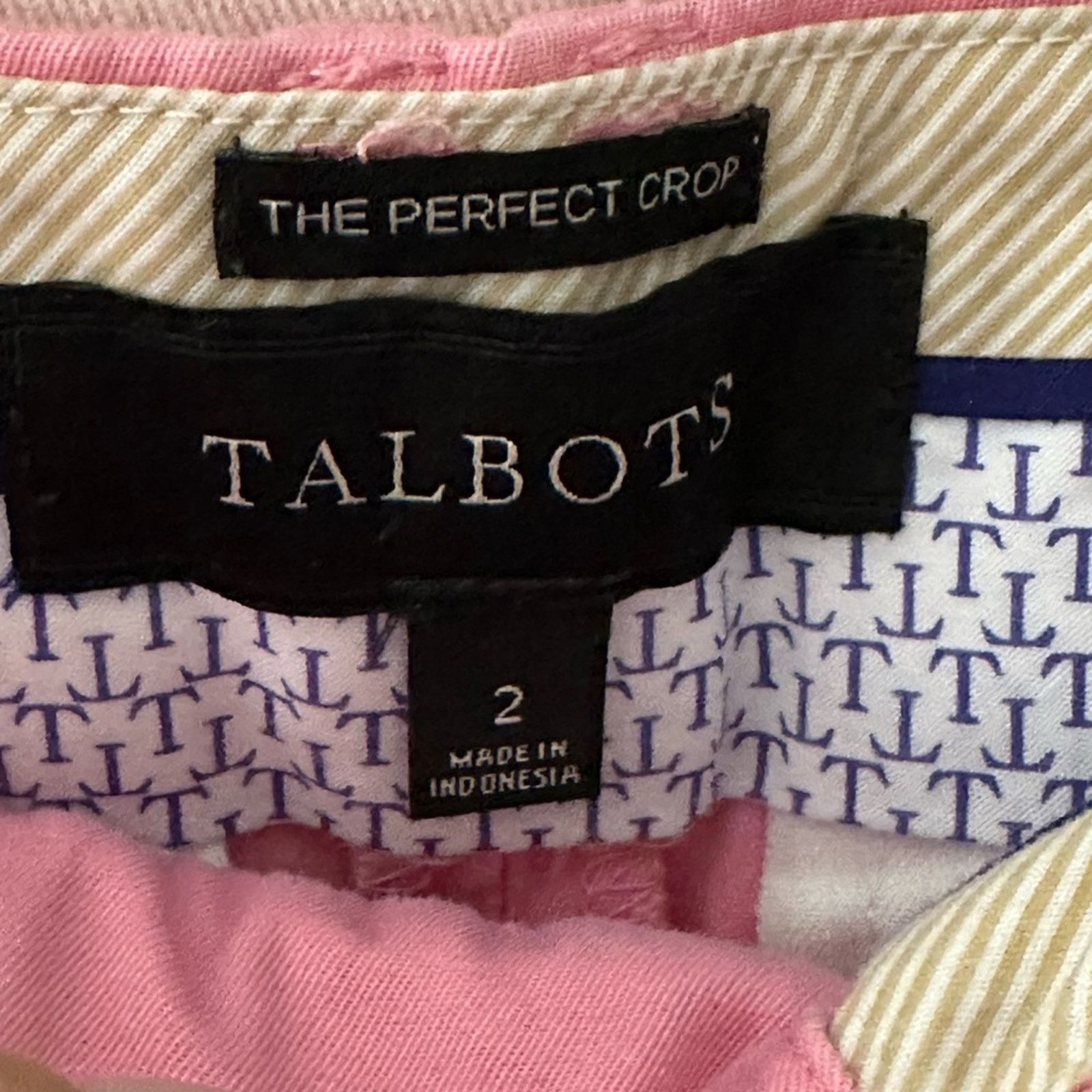 Other Talbots Pink Flat Front Perfect Crop Pant Size 26" / US 2 / IT 38 - 5 Thumbnail