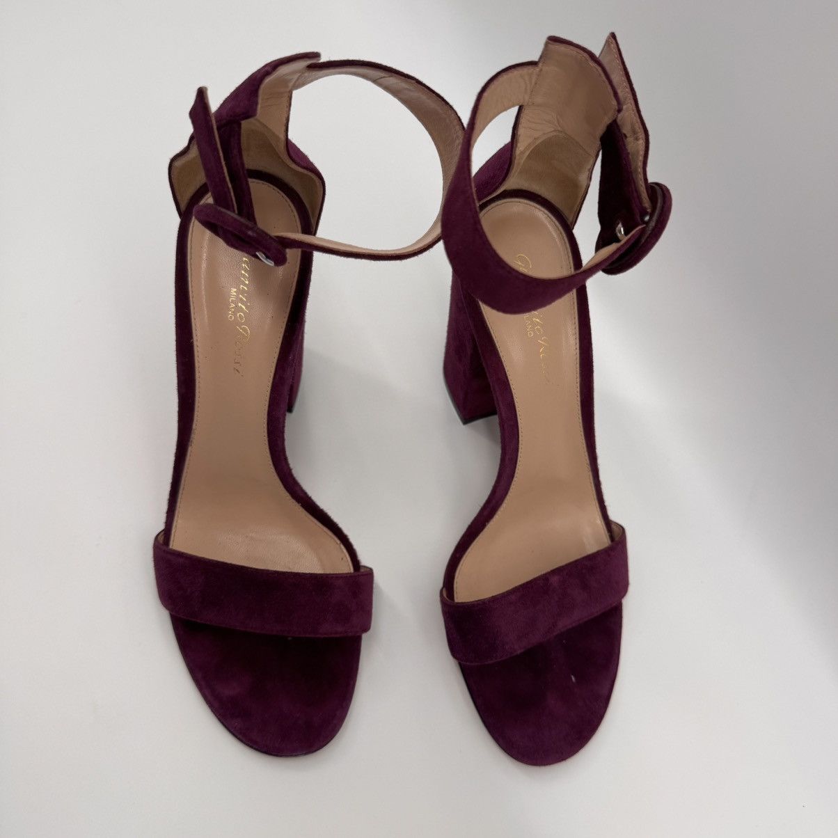 Gianvito Rossi GIANVITO ROSSI Versilia Suede Block Heel 39 - Camoscio Prune Size US 8.5 / IT 38.5 - 2 Thumbnail
