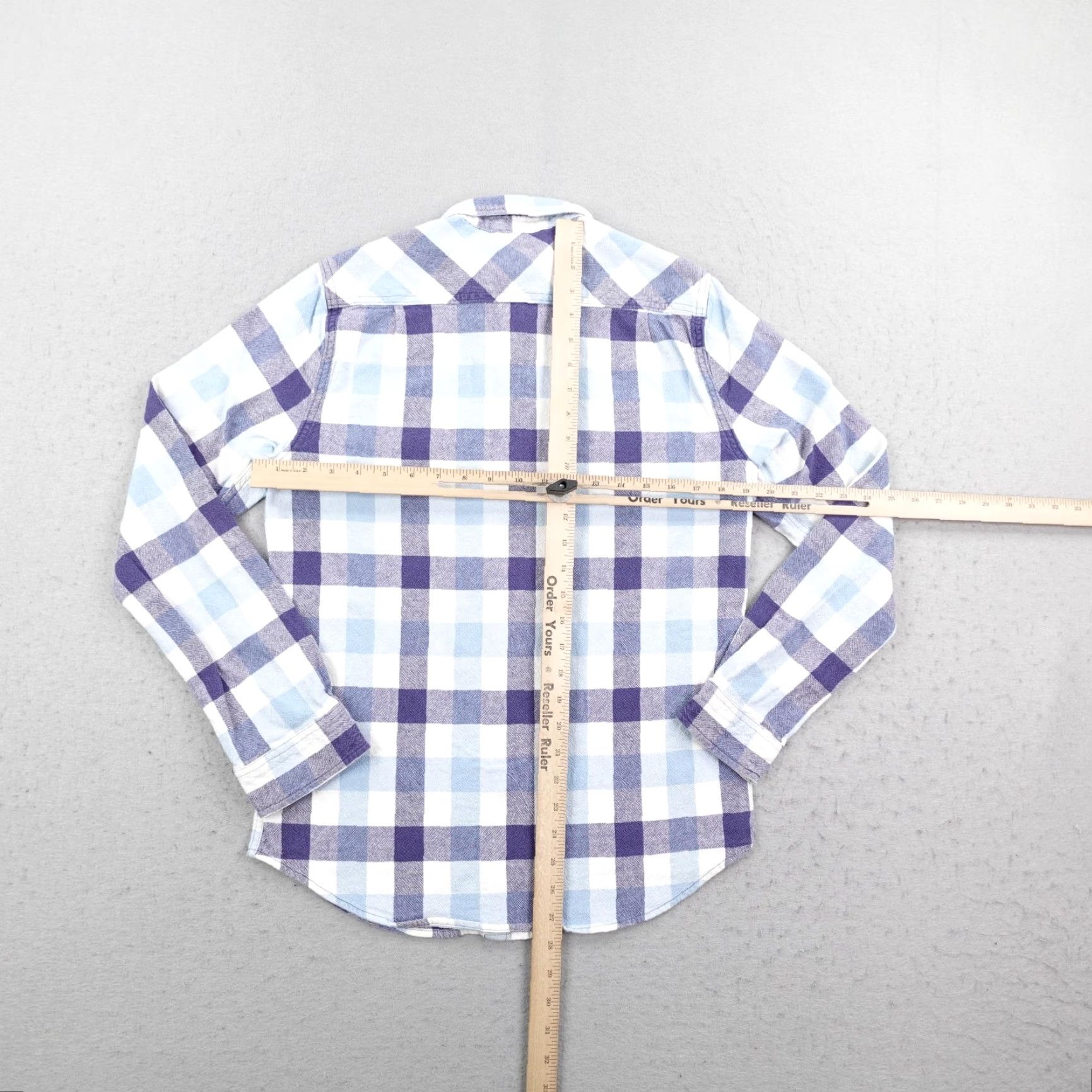 Ralph Lauren Denim & Supply Ralph Lauren Shirt Mens Small Blue Plaid Textured Woven Button Up Size US S / EU 44-46 / 1 - 5 Thumbnail