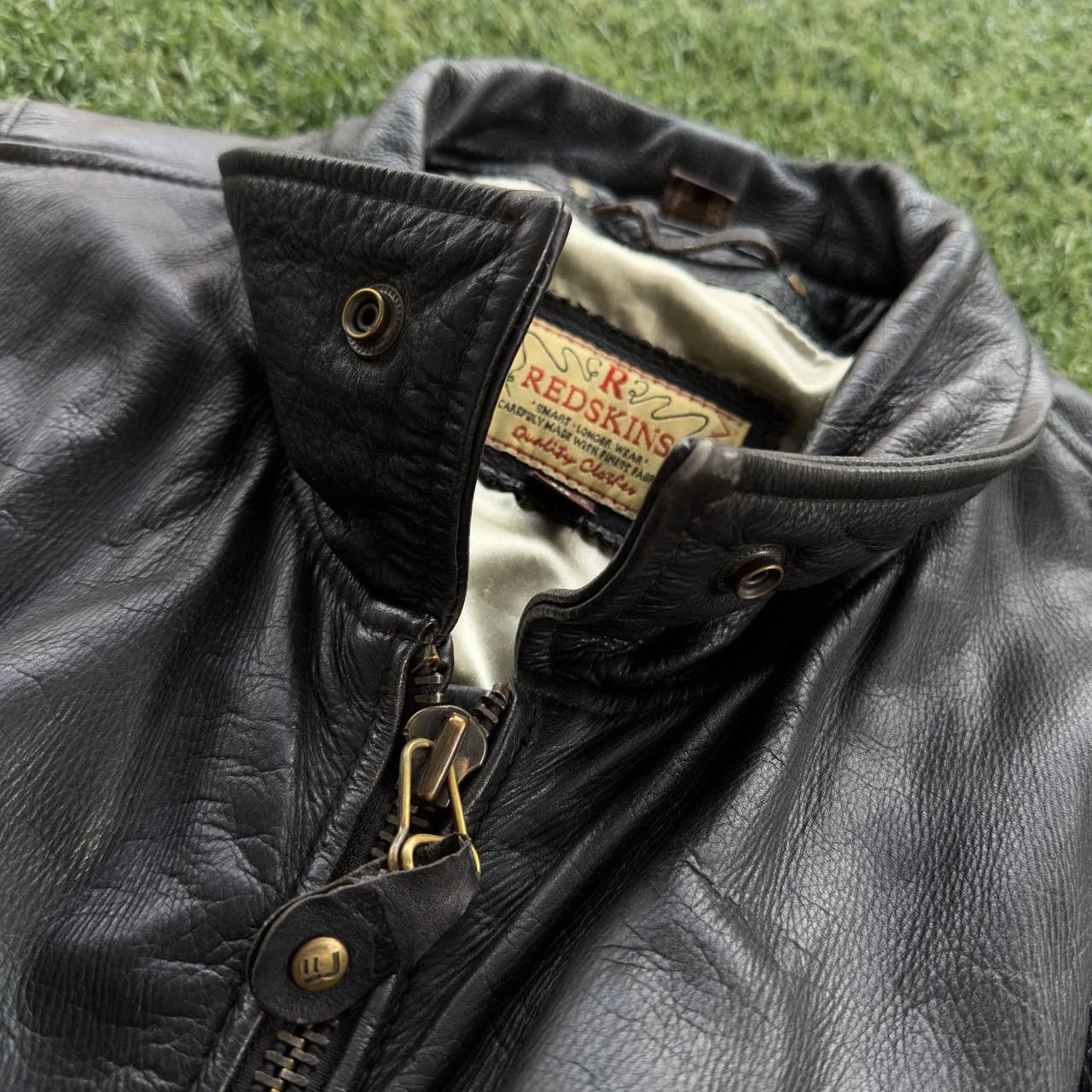 NFL VINTAGE REDSKINS FLIGHT LEATHER BOMBER JACKET RARE Size US XL / EU 56 / 4 - 10 Thumbnail