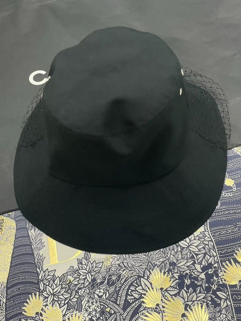 Dior Dior Size56 Black lace stitching fisherman's hat Size ONE SIZE - 2 Thumbnail
