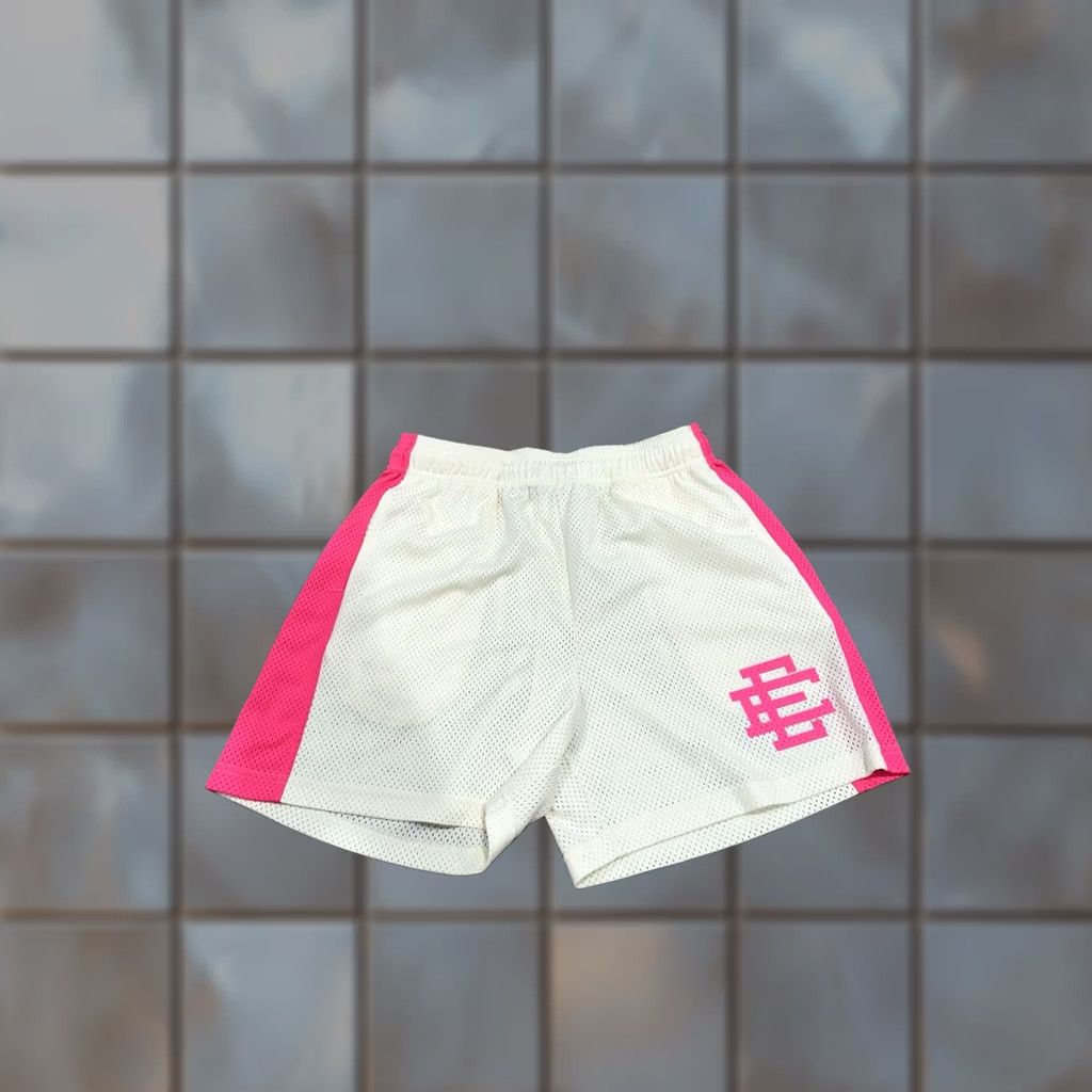 Eric Emanuel EE basic shorts valentines day lips white pink | Grailed