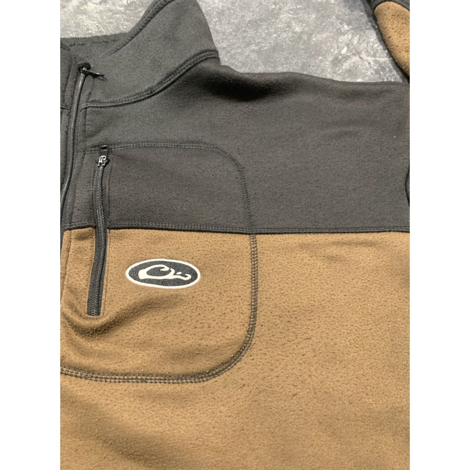 Vintage Drake Waterfowl Systems Men's L Brown 1/4 Zip Pullover Sweater Outdoor Lightweight Hiking Size US L / EU 52-54 / 3 - 3 Thumbnail