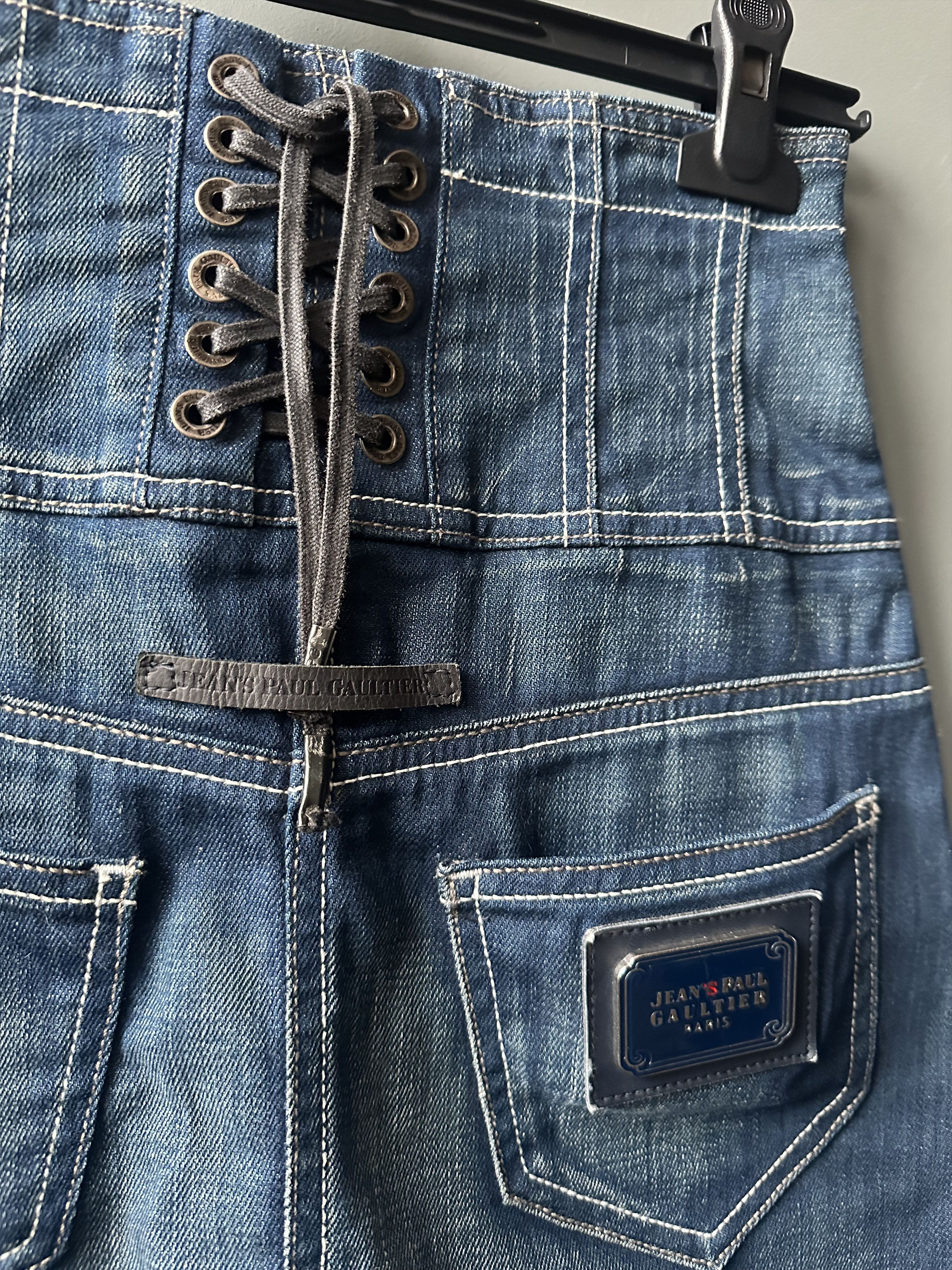 Jean Paul Gaultier Jean Paul Gaultier Mid-length Denim Skirt Size 27" / US 4 / IT 40 - 7 Thumbnail