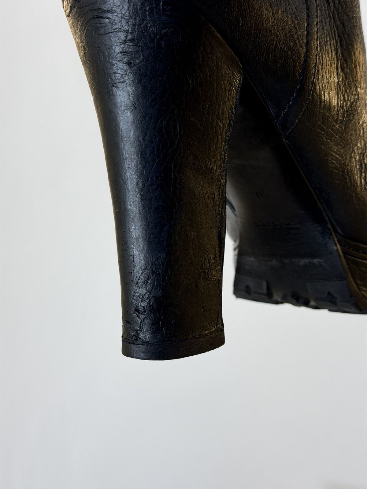 Prada Vintage 00s Prada Leather High Boots Black Woman‘s Size 40 Size US 10 / IT 40 - 16 Thumbnail