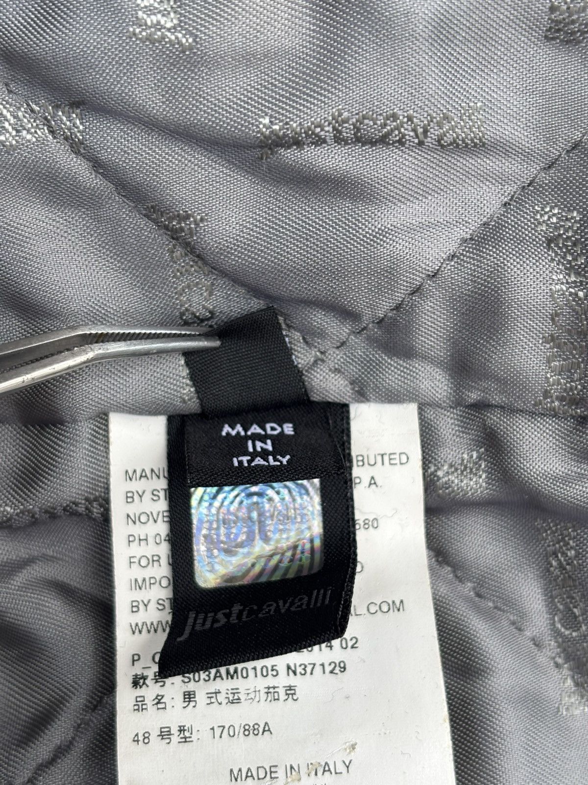 Just Cavalli AW 2014 Just Cavalli Geometric Tribal Embossed Bomber Jacket Size US M / EU 48-50 / 2 - 22 Thumbnail