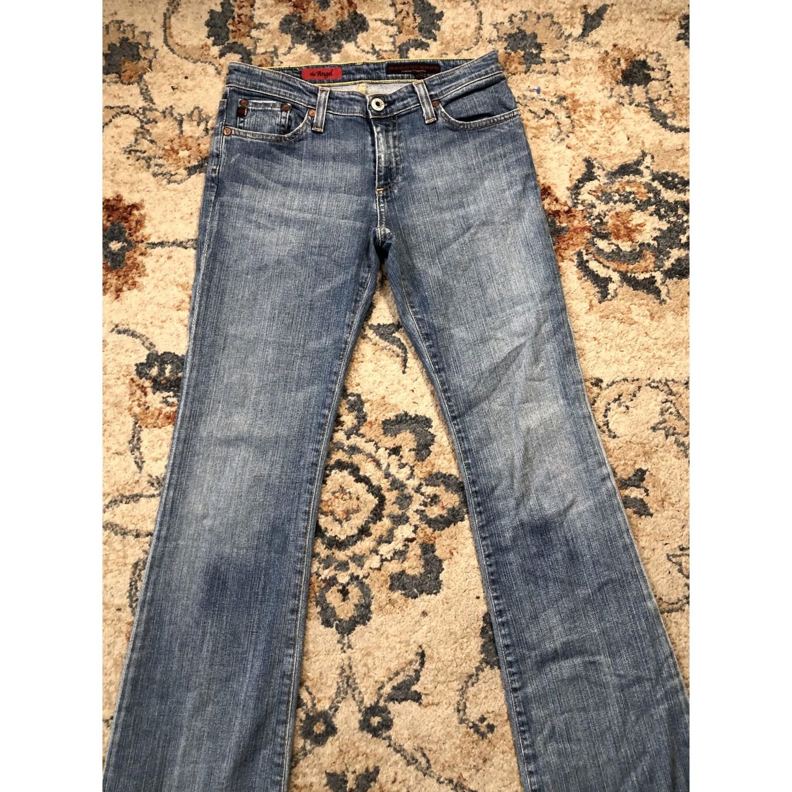 Vintage VINTAGE AG Adriano Goldschmied Jeans Womens 28 Light Wash Blue The Angel Bootcut USA Women Jeans 28 Blue Embroidered Back Pocket Size 28" / US 6 / IT 42 - 3 Thumbnail