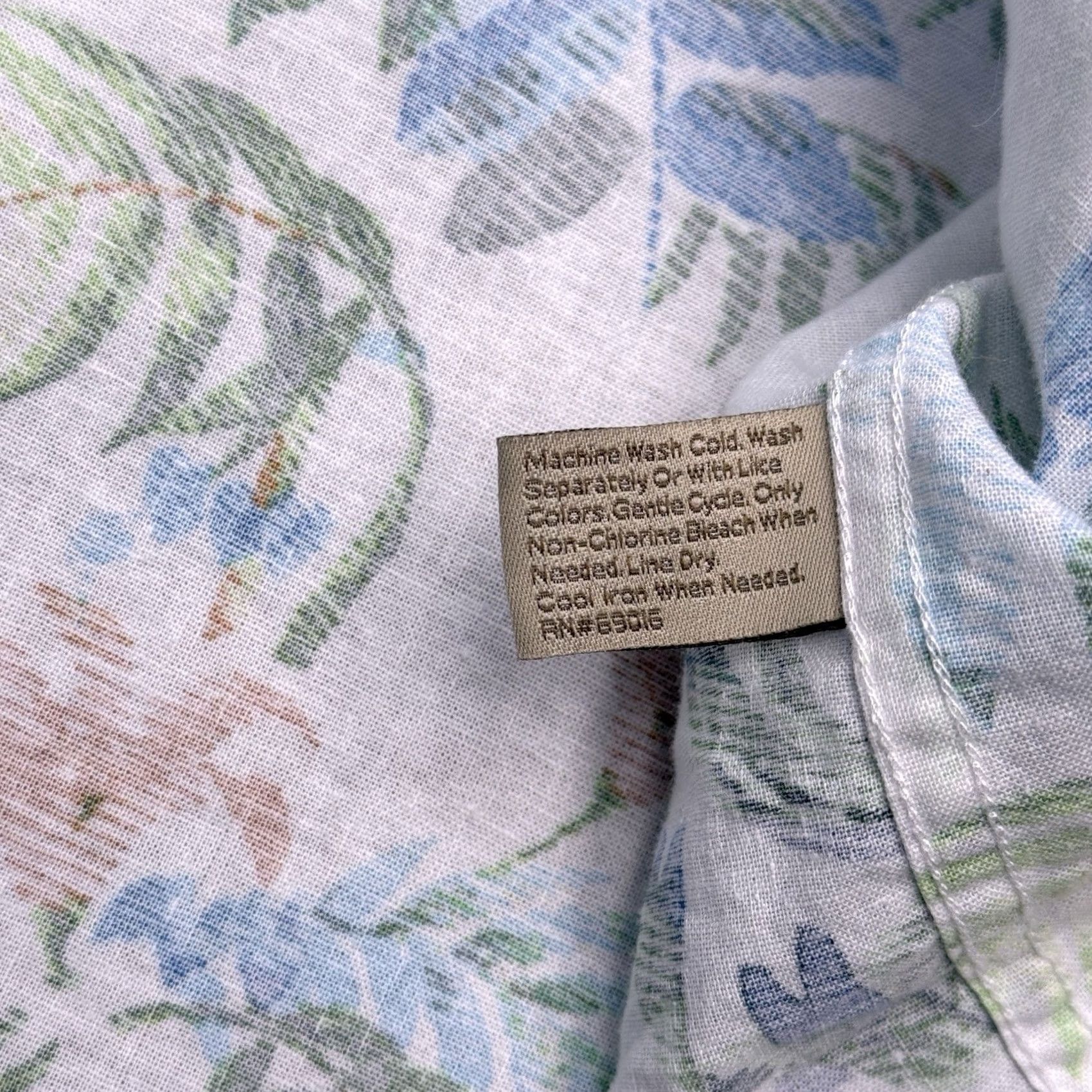 Vintage Paradise Collection Shirt 2XL XXL White Floral Button Up Linen Mens Size US XXL / EU 58 / 5 - 7 Thumbnail