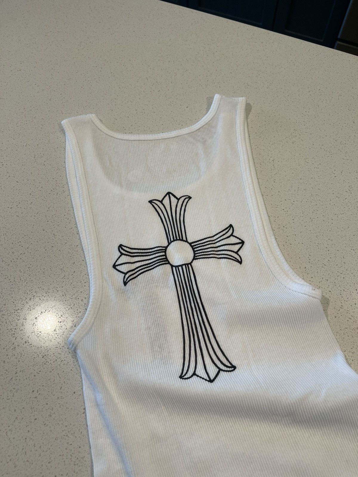 Chrome Hearts Tbar Cross White Tank