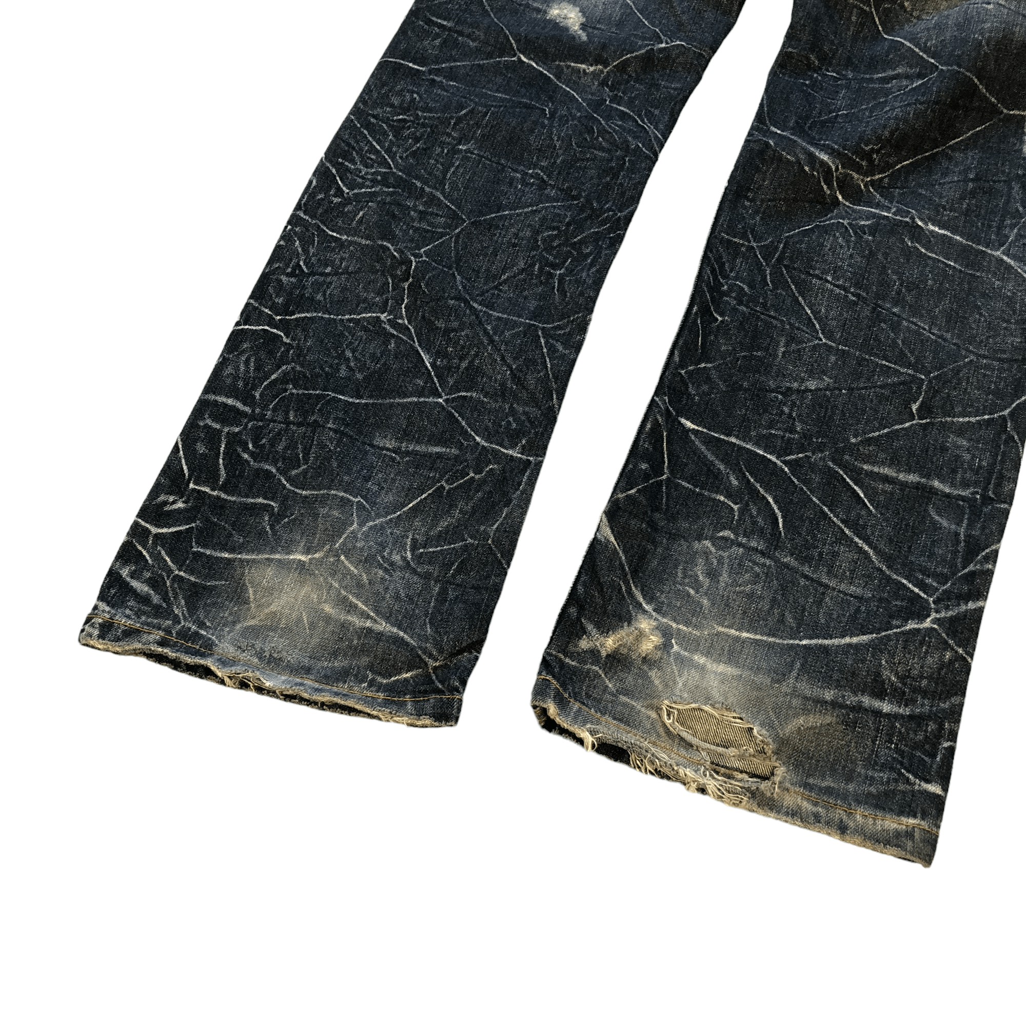 Japanese Brand NYLOUS LIMITED EDITION DOUBLE WAIST DENIM PANTS #5981-216 Size US 33 - 17 Thumbnail