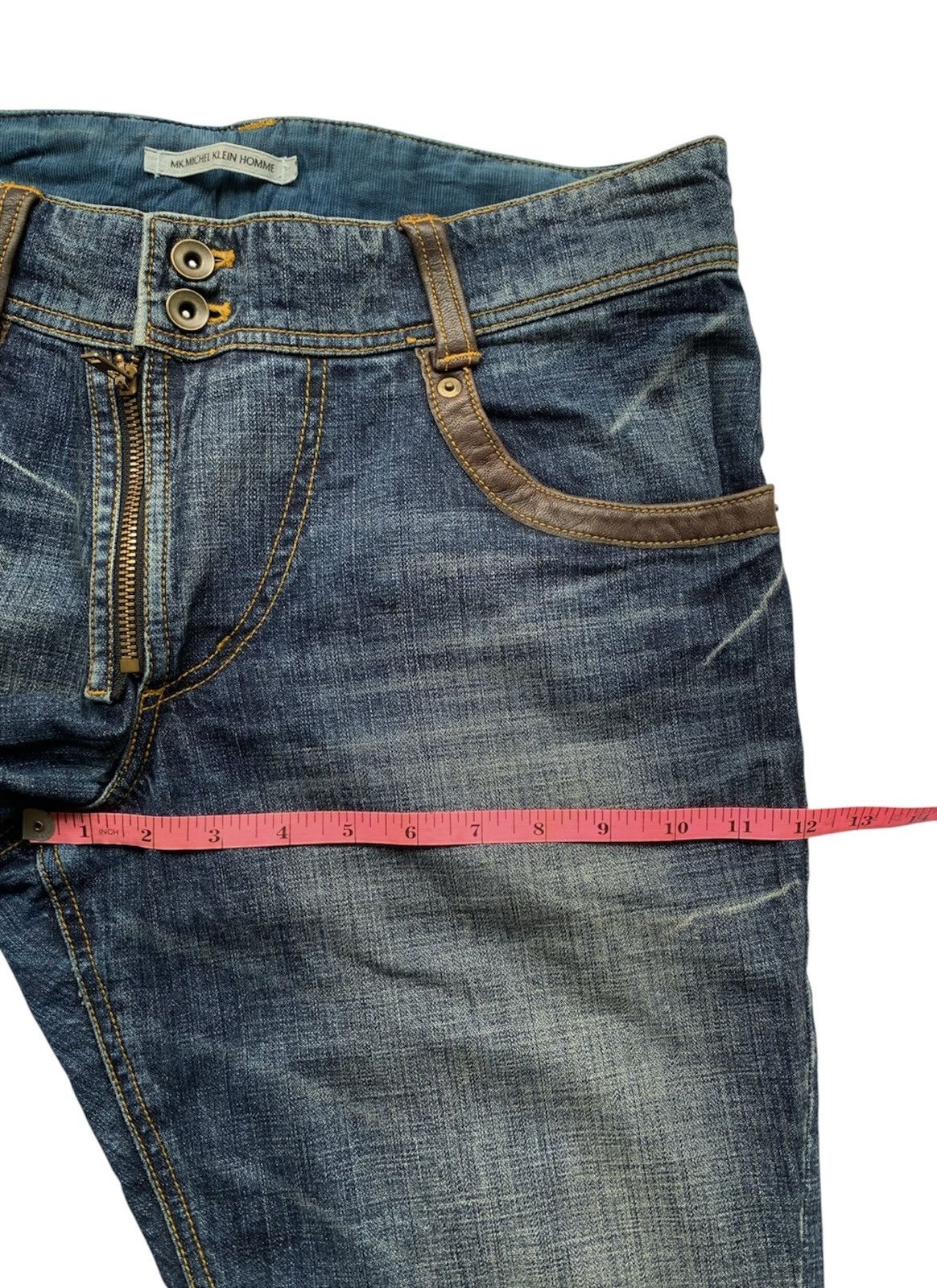 Michel Klein Asymmetric zipper with cowhide leather and embroidery Size US 32 / EU 48 - 3 Thumbnail