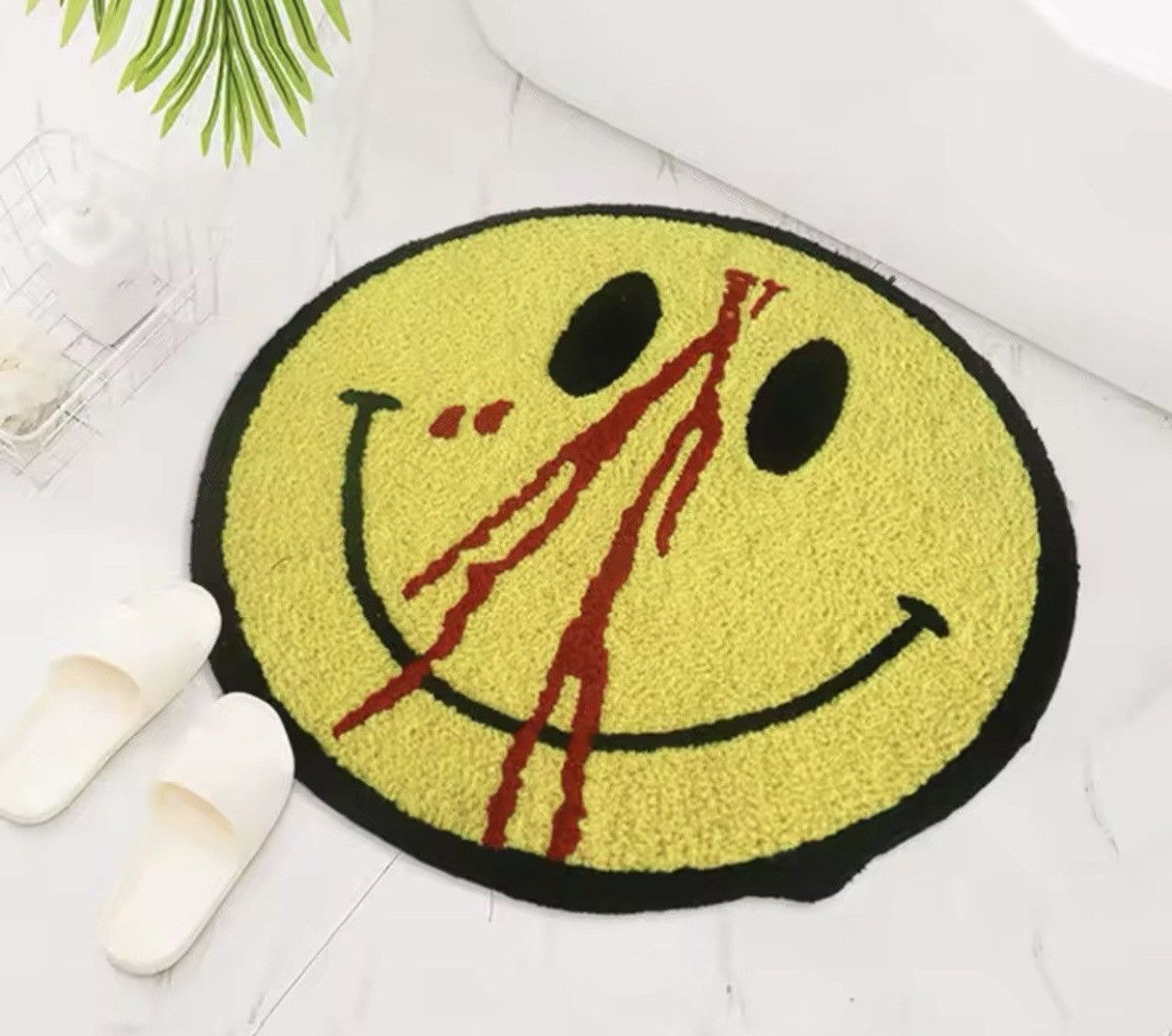 Japanese Brand Trippy Smiling Rug Size ONE SIZE - 1 Thumbnail