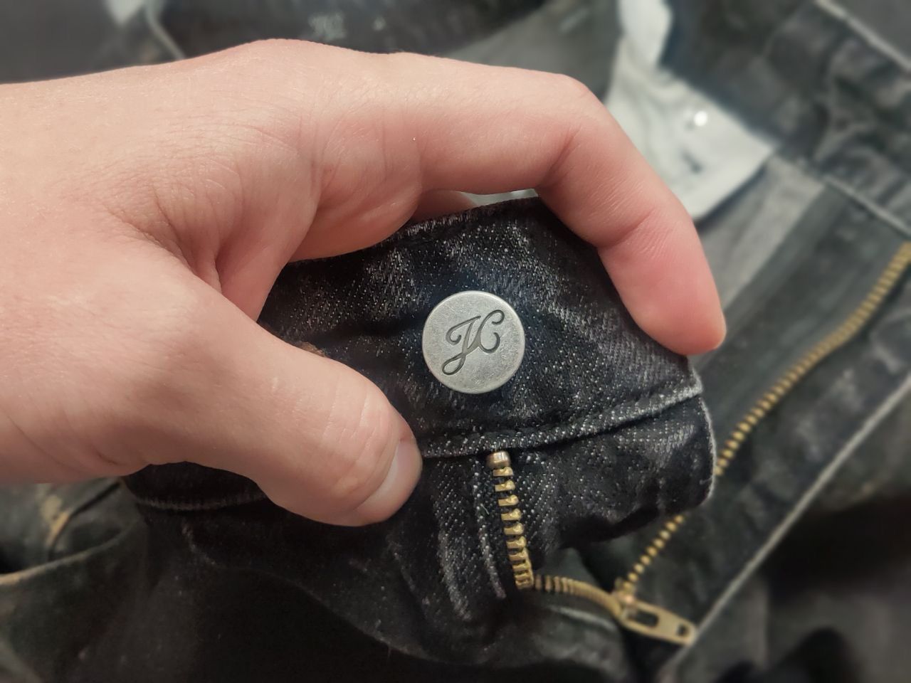 JCAESAR super baggy Black dye Denim Jeans rick owens LGB