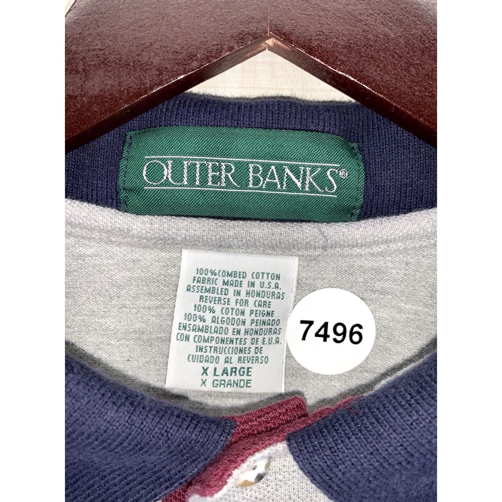 Vintage VINTAGE 1999 Outer Banks Polo Shirt Gray XL Men’s/Adults Casual Cotton Short Sleeve Size US XL / EU 56 / 4 - 3 Thumbnail