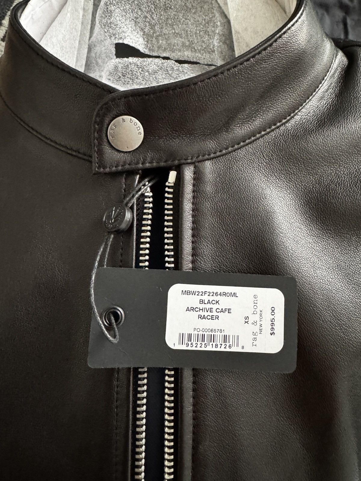 Rag & Bone Rag & Bone Archive leather moto jacket Size US XS / EU 42 / 0 - 6 Thumbnail