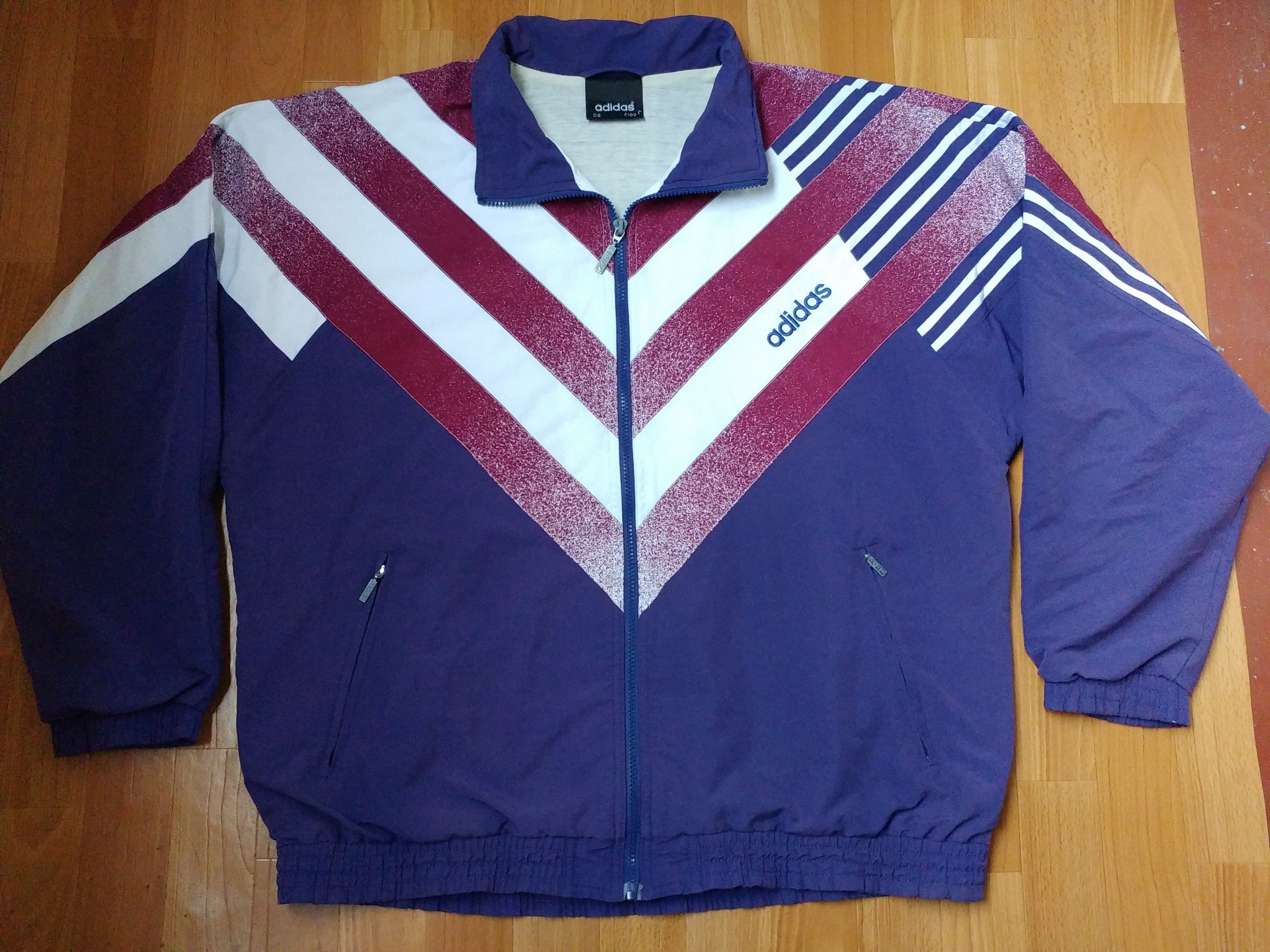 Adidas × Vintage ADIDAS jacket, blue vintage hip hop 90s hip-hop size XL Size US XL / EU 56 / 4 - 1 Thumbnail