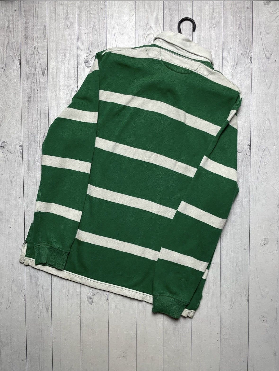 Polo Ralph Lauren Vintage polo Ralph Lauren green striped rugby shirt long L Size US L / EU 52-54 / 3 - 4 Thumbnail