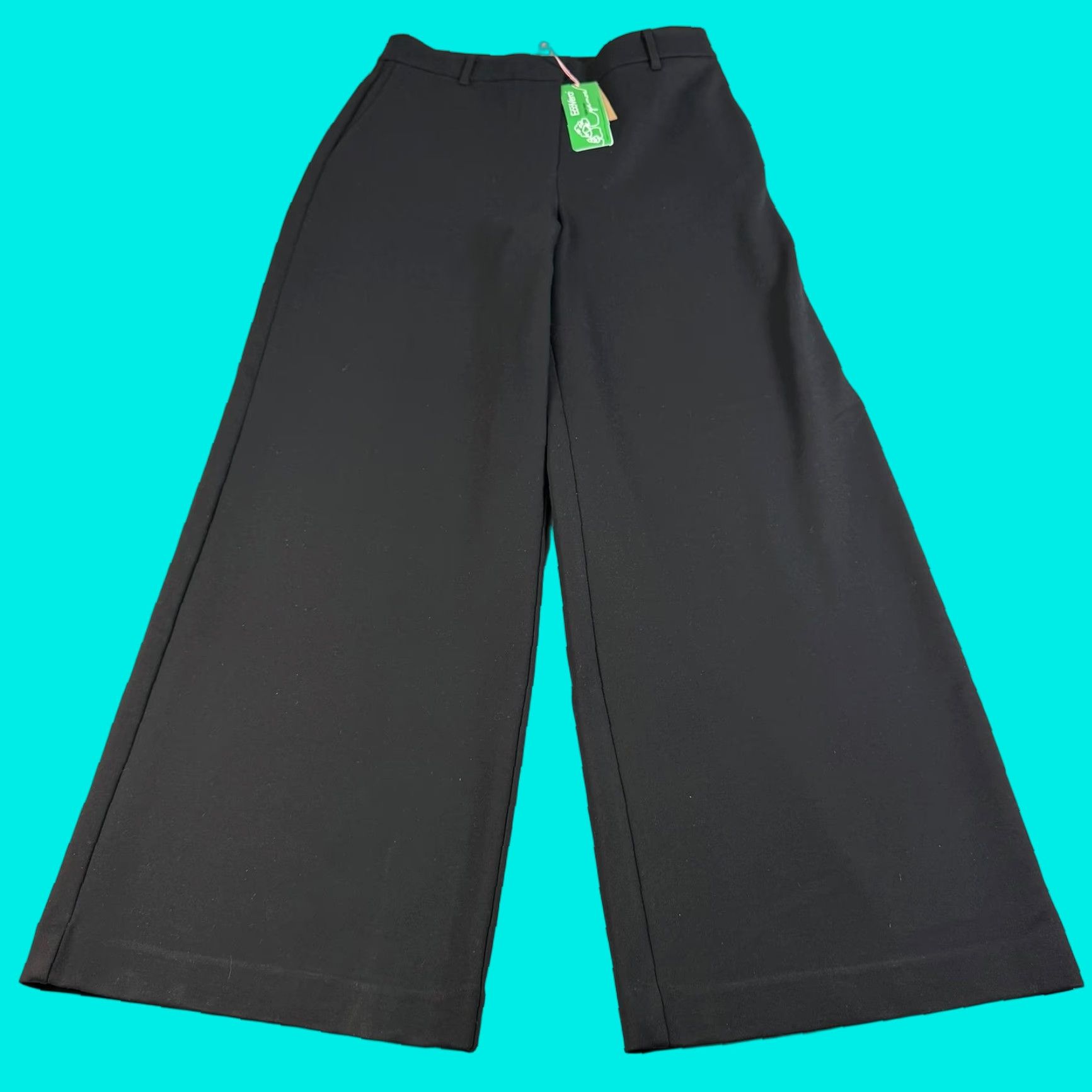 Boden Boden Belgravia Ponte Trousers Wide-Leg Pants Women 10 UK 14 Black офис Work Dress Pants Size 32" / US 10 / IT 46 - 1 Thumbnail