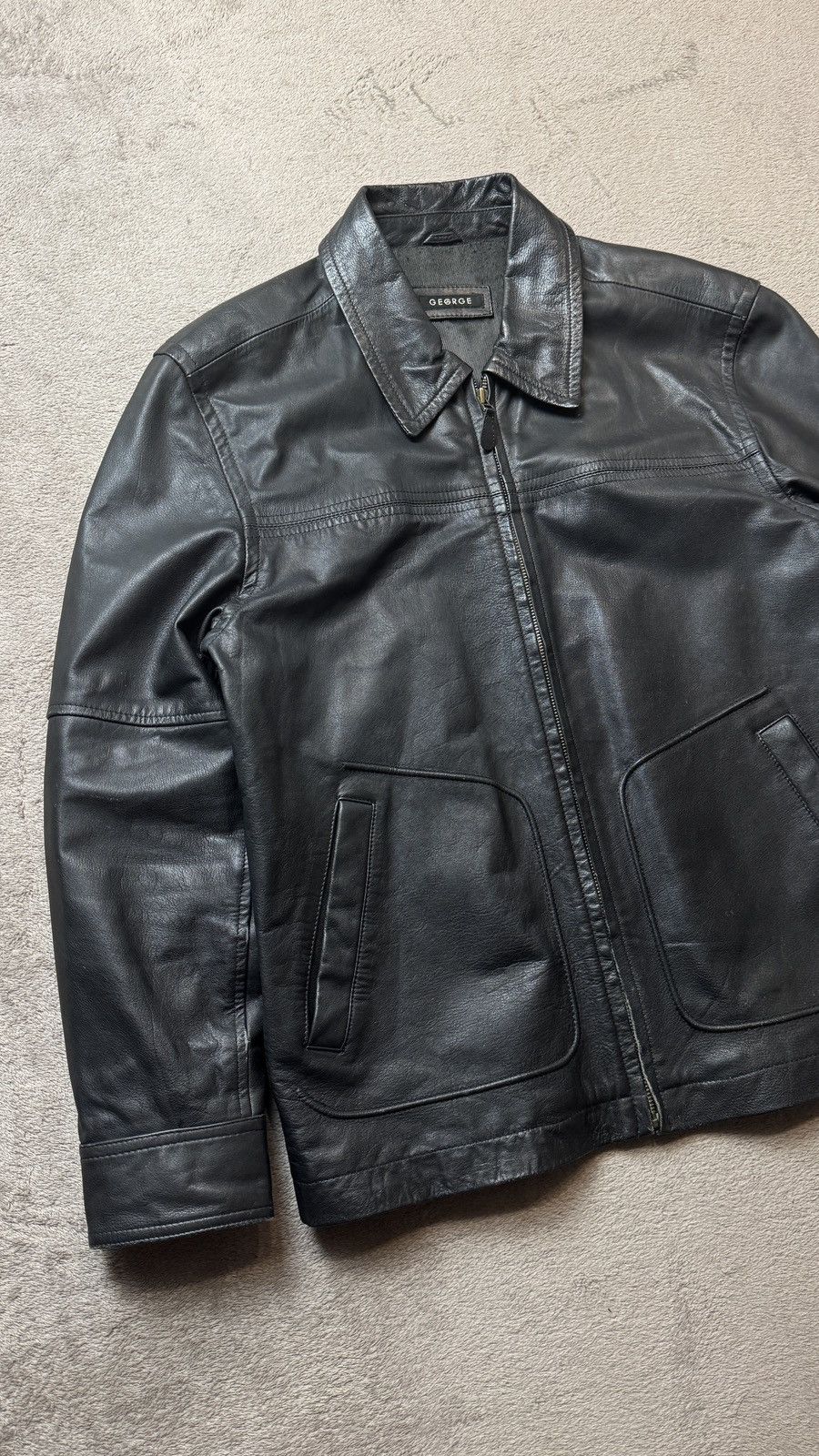 Genuine Leather 90s Vintage Real Leather Jacket ysl ralph lauren gucci Size US M / EU 48-50 / 2 - 2 Thumbnail