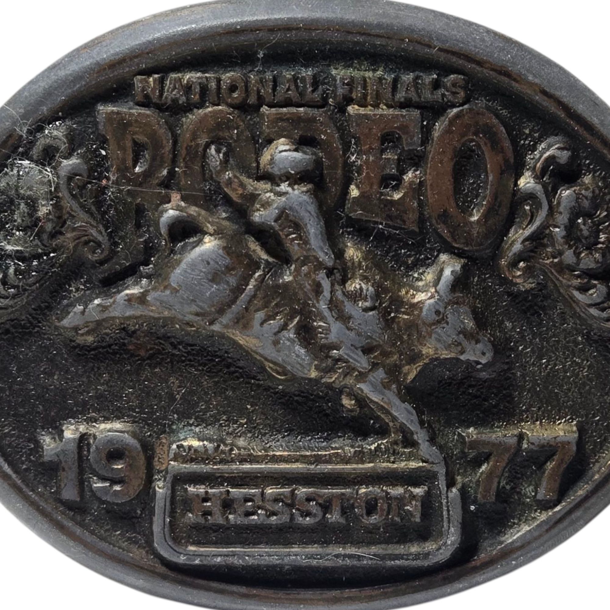 Other 1977 National Finals Rodeo Belt Buckle Bull Riding NFR Hesst Size ONE SIZE - 11 Thumbnail