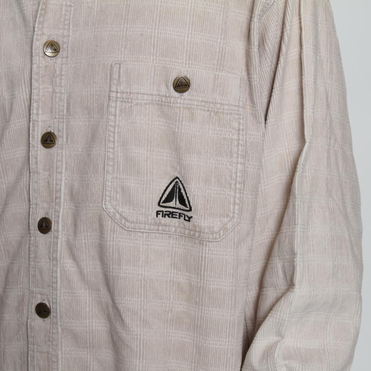 Vintage TAN PLAID PATTERNED CORDUROY BUTTON UP SHIRT BY FIRE FLY Size US M / EU 48-50 / 2 - 4 Thumbnail
