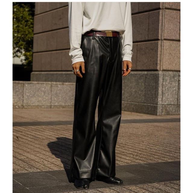 Designer RYO TAKASHIMA Faux Leather Flared Pants | Grailed