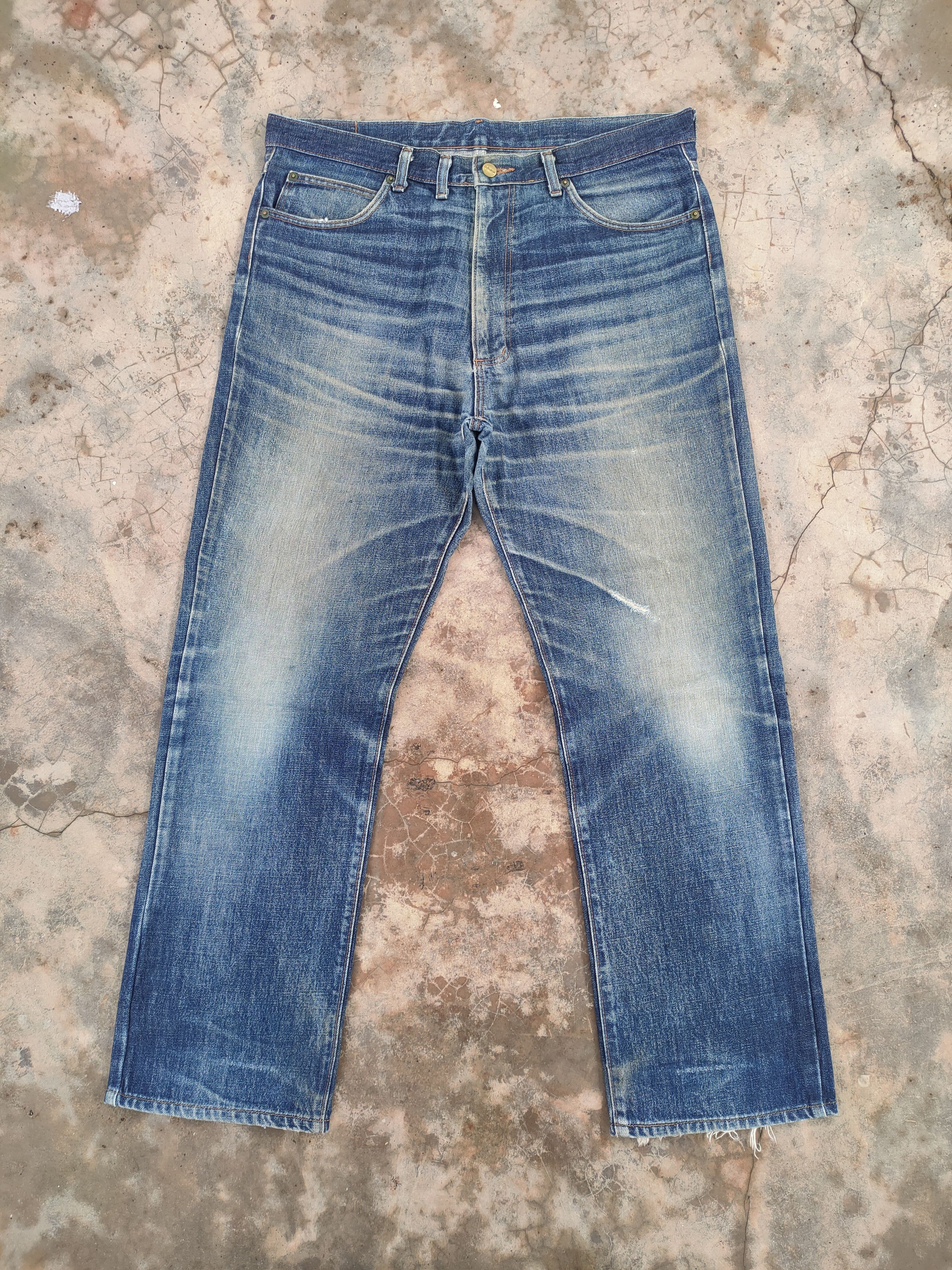 Japanese Brand vintage wrangler Faded rusty denim jeans pants Size US 38 / EU 54 - 2 Thumbnail