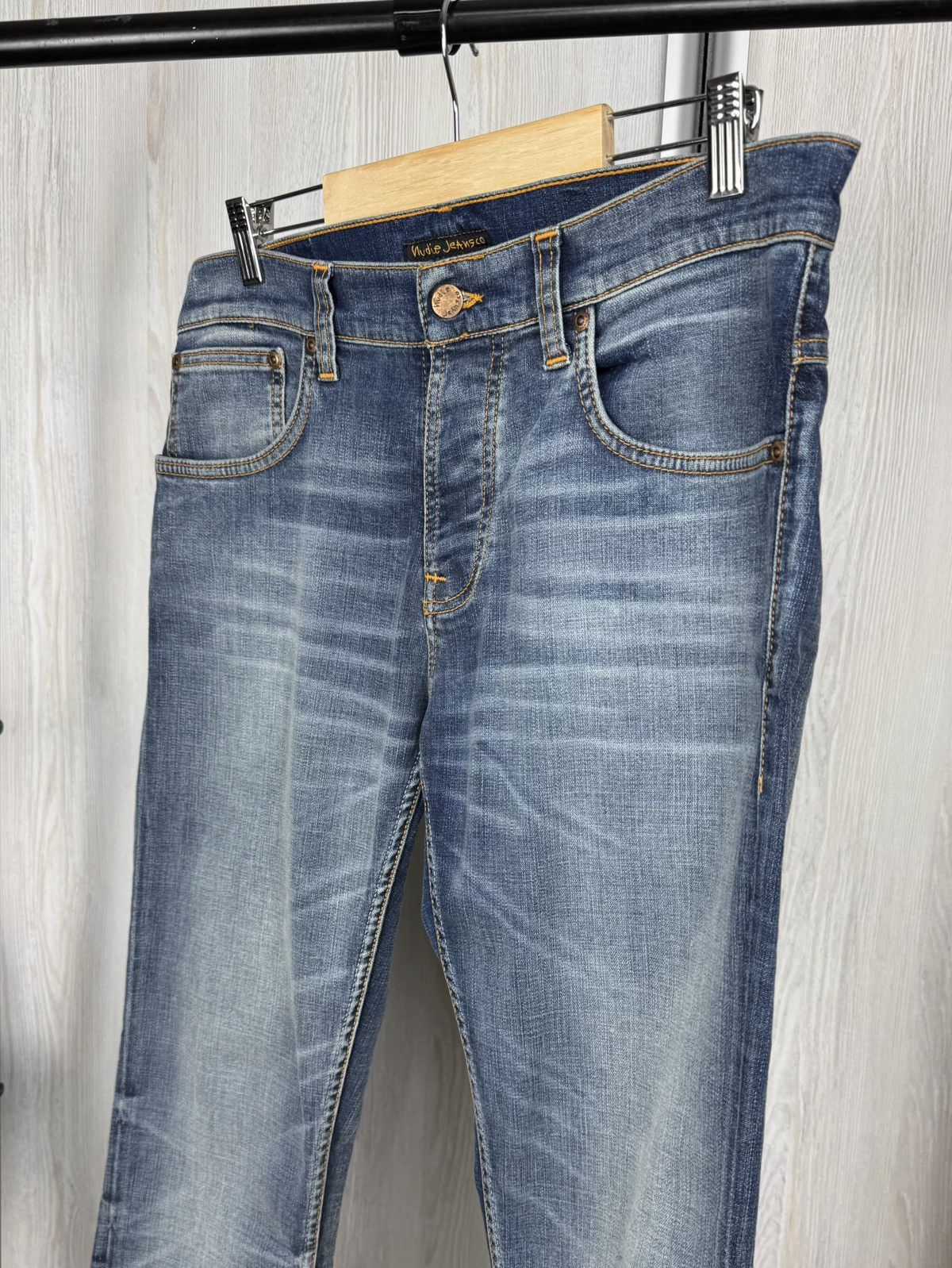 Nudie Jeans NUDIE JEANS Grim Tim Denim Jeans - Worn In Broken Pants Size US 32 / EU 48 - 5 Thumbnail