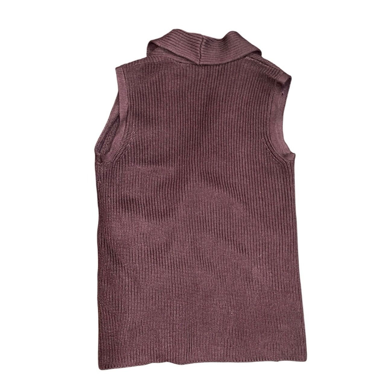 Guess Sleeveless Knit Sweater Vestchi SZ L Maroon Wine Classy Chic Size L / US 10 / IT 46 - 2 Thumbnail