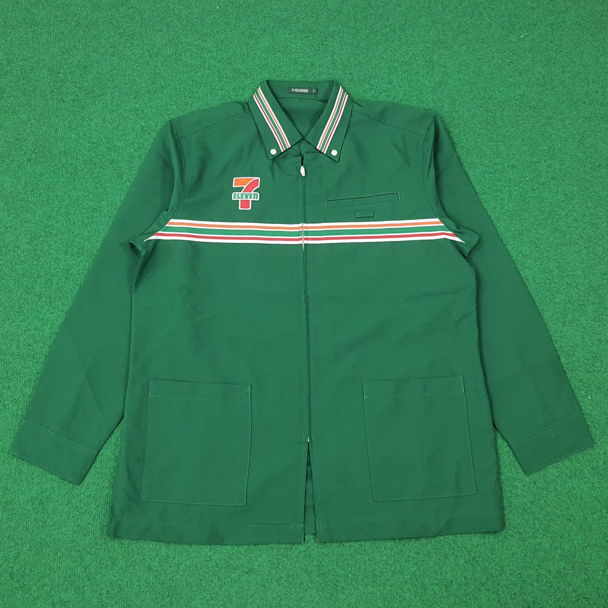 Japanese Brand × Vintage Vintage 7 Eleven Japan Staff Uniform Jacket C219N40 Size US M / EU 48-50 / 2 - 1 Thumbnail
